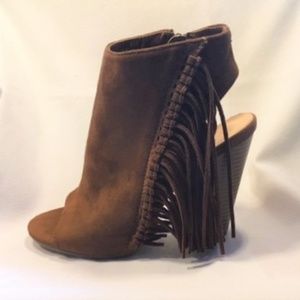 Matisse Footwear "Love In" Peep Toe Fringed Bootie